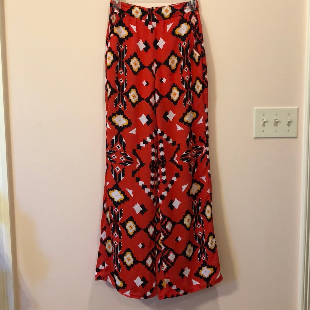 GIANNI BINI aztec palazzo pants